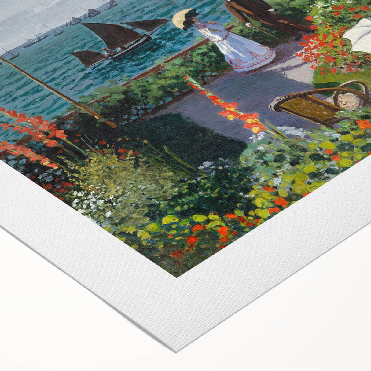 Garden at Sainte-Adresse by Monet: Coastal Impressionist Wall Art Print