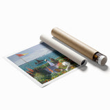 Garden at Sainte-Adresse by Monet: Coastal Impressionist Wall Art Print