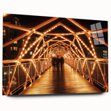 Acrylic glass landscape bridge design showcasing a modern aesthetic, viewed from the side without pins, highlighting its sleek lines and vibrant colors. Ideal for contemporary decor enthusiasts seeking unique art pieces.