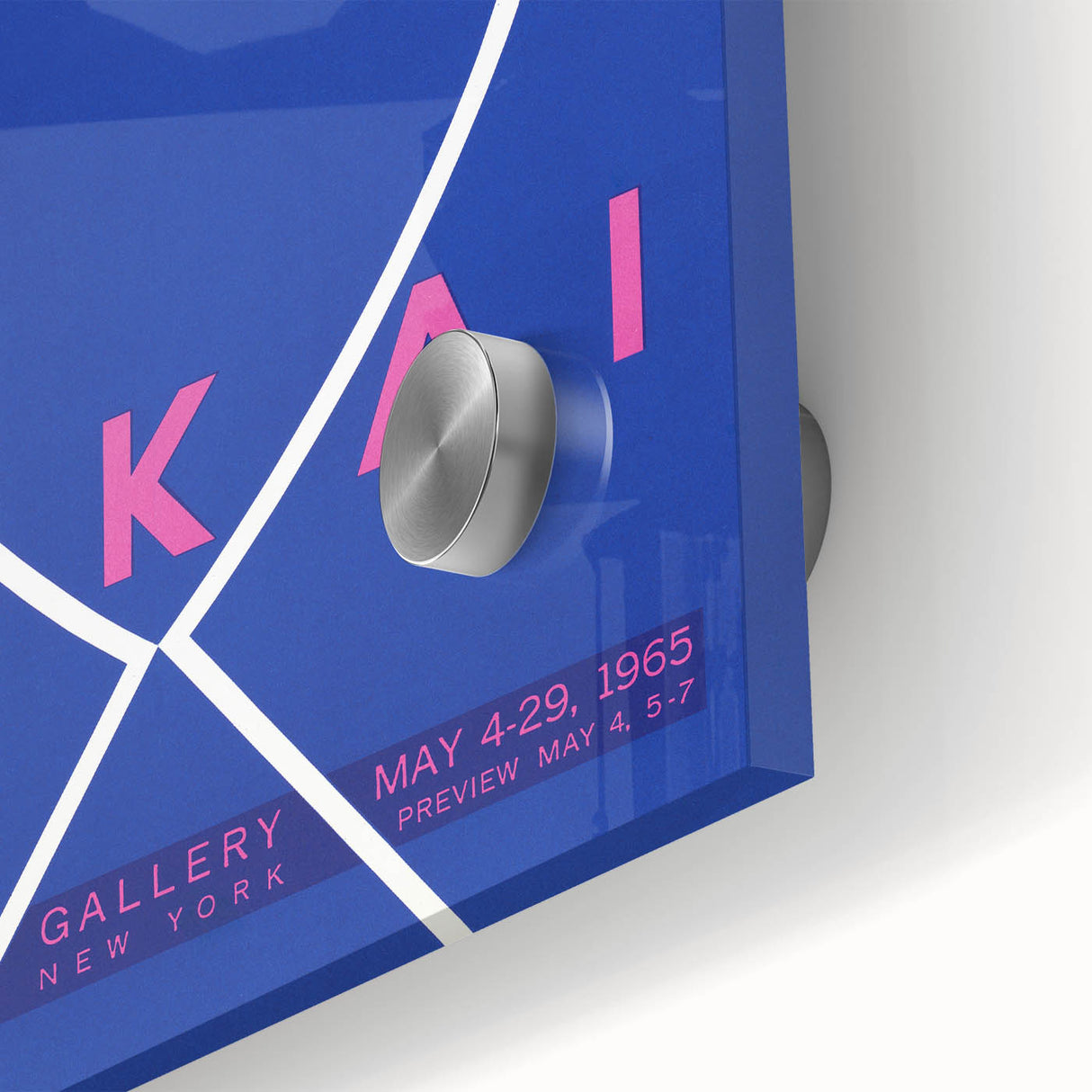Minimalist Fish Outline - Modern Wall Art with Bold Blue Graphic Design