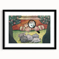 Playful Boys Room Wall Art – Girl Exploring with Elephants