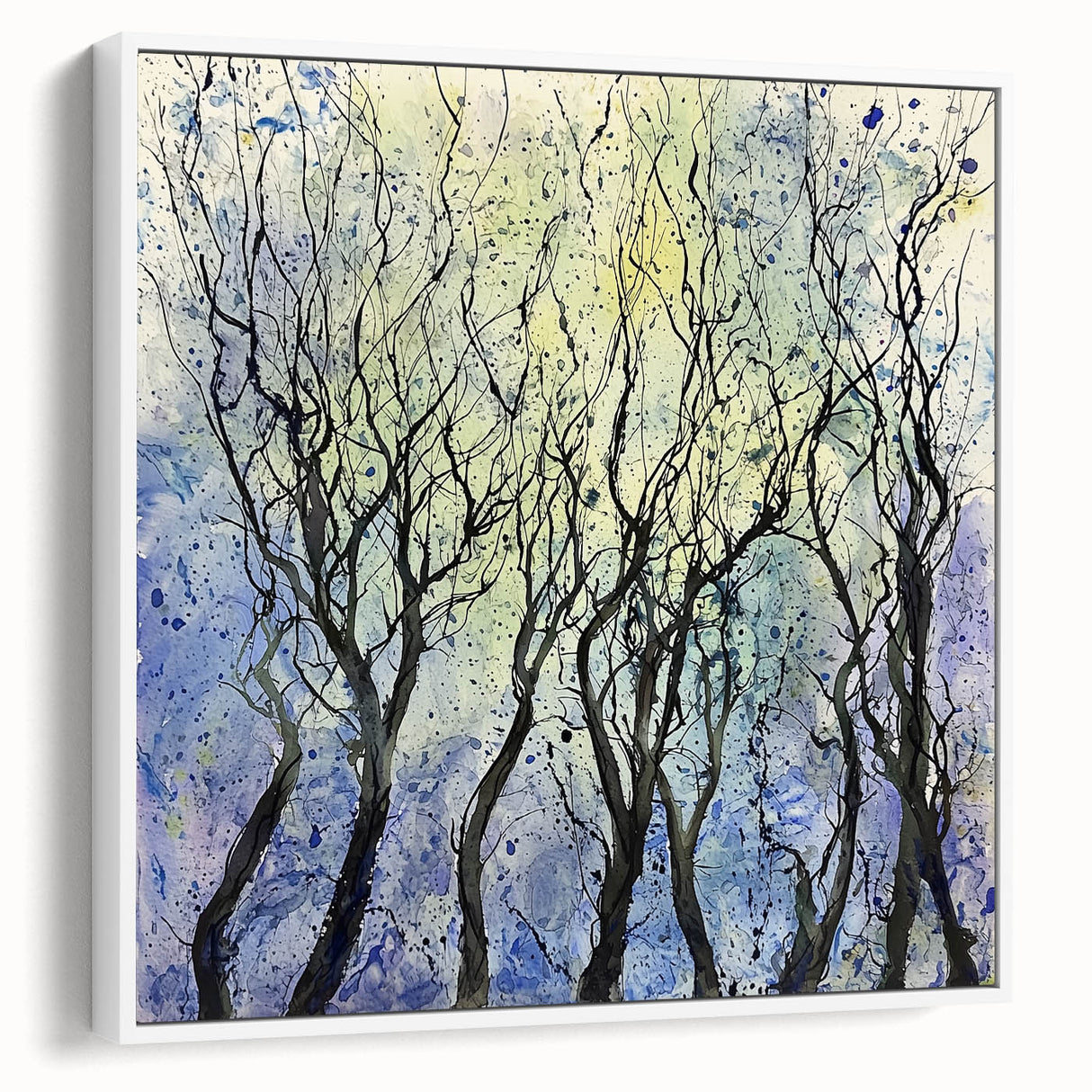 Serene Abstract Tree Art – Contemporary Dining Room Canvas