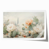 Abstract floral wall art print showcasing vibrant colors and intricate designs, elegantly rolled and packaged in a sturdy tube for easy handling and display. Perfect for enhancing any modern home decor.