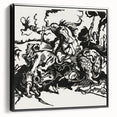 Franz Marc's Lion Hunt (1913) - Bold Black & White Expressionist Art