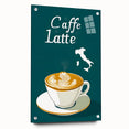Large abstract wall art on acrylic glass depicting vibrant food and drink motifs, ideal for dining room decor.