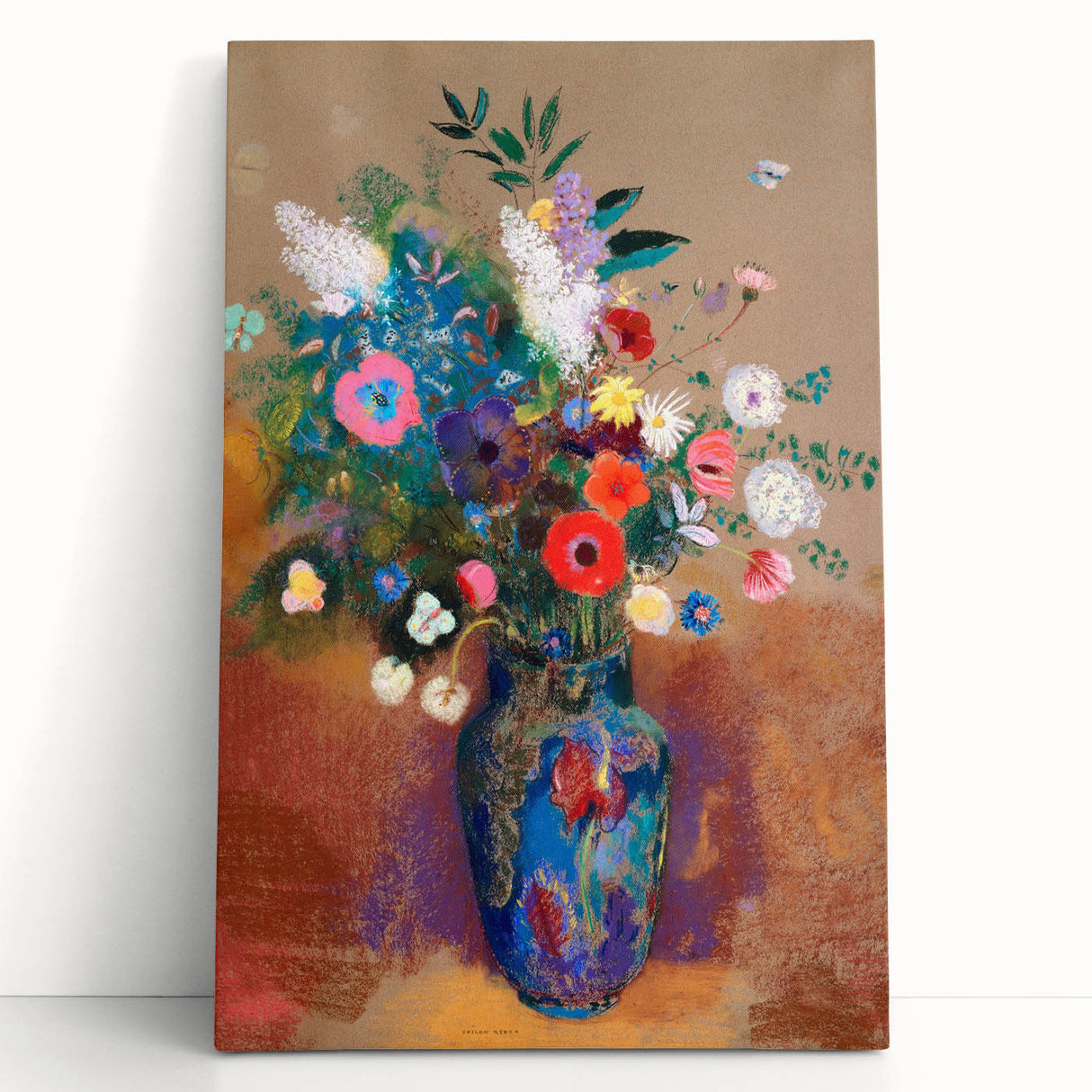 Vibrant Floral Bouquet - Modern Wall Art of Colorful Flower Arrangement
