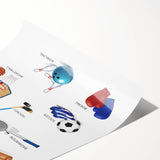 Sports Educational Wall Art - Kids' Learning Poster