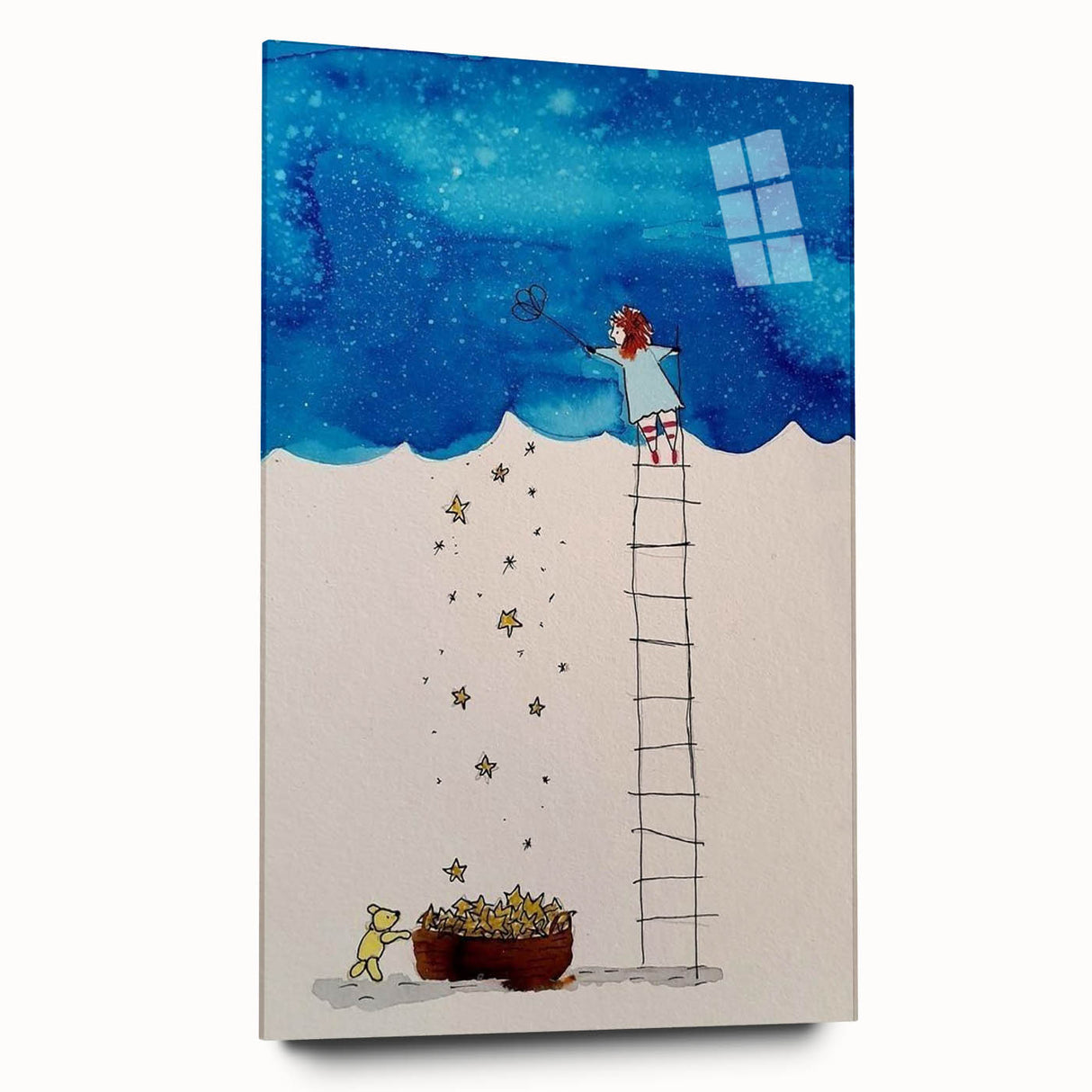 Girls Room Wall Art – Star Catcher Nursery Wall Art for Kids Rooms