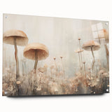 Abstract floral wall art design displayed in a side view, showcasing vibrant colors and acrylic glass finish. The artwork is held with decorative pins, enhancing its modern aesthetic appeal. Perfect for contemporary interior decor, this piece adds a touch of elegance and creativity to any space.