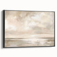 Framed wall art featuring an abstract landscape design with vibrant colors and intricate textures, showcased from a black side view for a modern aesthetic.