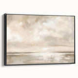 Framed wall art featuring an abstract landscape design with vibrant colors and intricate textures, showcased from a black side view for a modern aesthetic.
