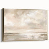 Framed canvas wall art showcasing an abstract landscape design in warm gold tones, highlighting elegant textures and a modern aesthetic perfect for contemporary decor.