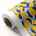 Art Deco style poster featuring an array of colorful fruits on a rolled canvas, ideal for nursery wall art.