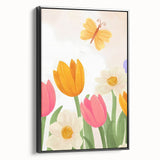 Floral Butterfly Nursery Art for Kids – Children's Wall Decor