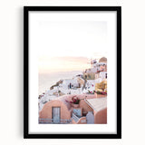 Extra large, colorful abstract art print on canvas with a textured finish, featuring vibrant summer hues.