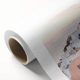 Art deco poster of a stylized summer scene in pastel shades on rolled canvas, ideal for nursery wall art.