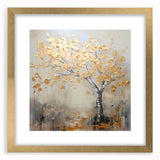 Abstract floral wall art framed in gold with a mat, showcasing vibrant colors and intricate designs, perfect for enhancing modern home decor.