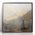 Black-framed abstract floral wall art featuring vibrant colors and intricate patterns, perfect for modern home decor. Ideal for adding elegance to any room.