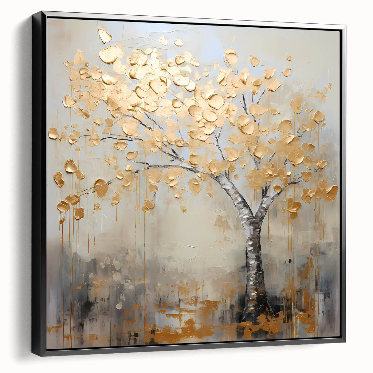 Framed abstract floral wall art in vibrant colors, showcasing intricate designs on a black background, viewed from the side, perfect for modern decor.