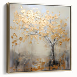 Framed abstract floral wall art featuring silver and gold tones, beautifully displayed with a modern aesthetic, perfect for contemporary home decor.