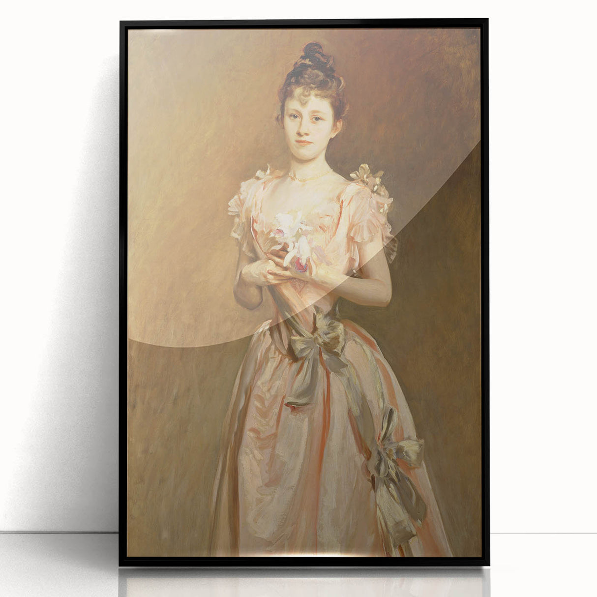 Classical Realism Portrait - Elegant Victorian Lady Realistic Wall Art