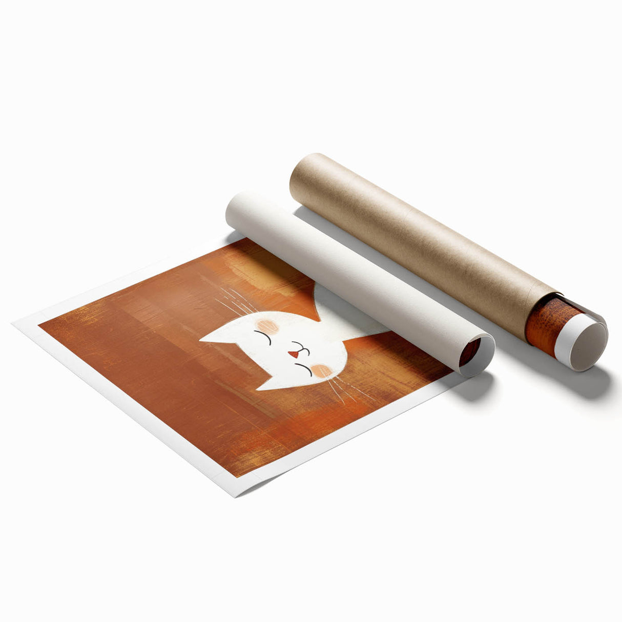 Playroom Wall Art – Cute Cat Illustration for Children's Wall Decor