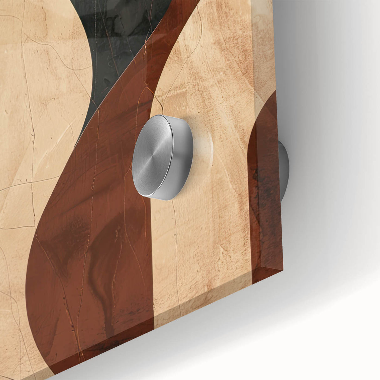 Bold Abstract Wall Art – Earthy Curves for Dining Spaces