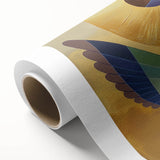Abstract figurative art on rolled canvas, showcasing vibrant colors and fluid shapes, ideal for modern decor; securely packaged in a durable cardboard tube.