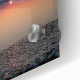Close-up of an abstract landscape wall art design, showcasing vibrant colors and intricate details on acrylic glass, ideal for modern home decor.