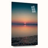 Abstract landscape wall art displayed in acrylic glass, showcasing vibrant colors and intricate patterns, ideal for modern home decor and artistic enhancement.