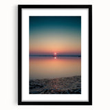 Abstract landscape wall art framed in black with a white mat, showcasing vibrant colors and intricate patterns, perfect for modern home decor and artistic spaces.