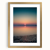 Abstract landscape wall art framed in gold, featuring soft earth tones and flowing lines, perfect for enhancing modern home decor and creating a serene atmosphere.