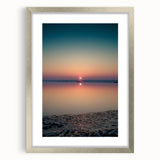 Abstract landscape wall art framed in silver with a mat, showcasing vibrant colors and intricate details, ideal for modern home decor and artistic spaces.