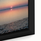Close-up of a framed abstract landscape wall art piece showcasing vibrant colors and textured details, perfect for modern home decor and interior design accents.