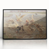 Geese on Saltholm by Philipsen: Rustic Impressionist Wildlife Wall Art