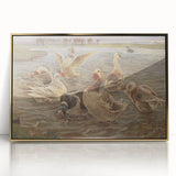 Geese on Saltholm by Philipsen: Rustic Impressionist Wildlife Wall Art