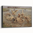 Geese on Saltholm by Philipsen: Rustic Impressionist Wildlife Wall Art