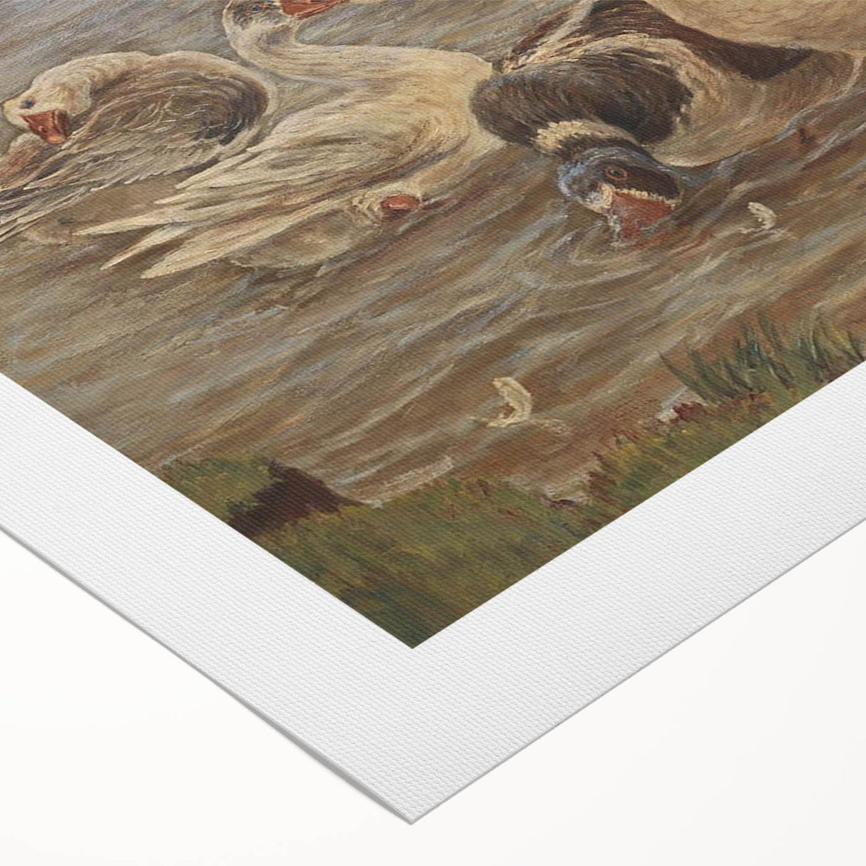 Geese on Saltholm by Philipsen: Rustic Impressionist Wildlife Wall Art