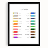Colors Educational Wall Art - Kids' Learning Poster