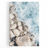 Black and white large art depicting summer season on stretched canvas, suitable for kitchen wall art.