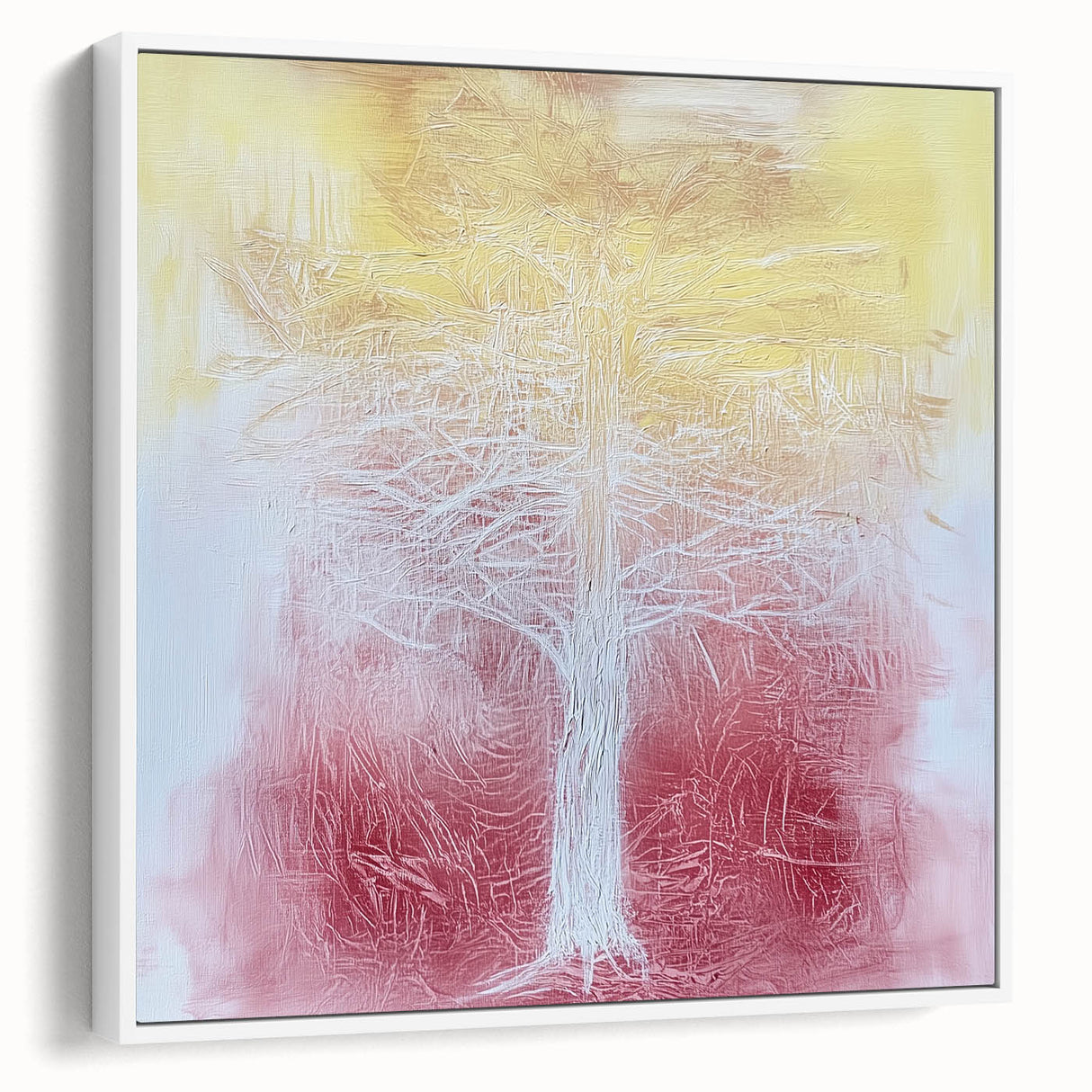 Ethereal Tree Wall Art – Soft Abstract Dining Room Print