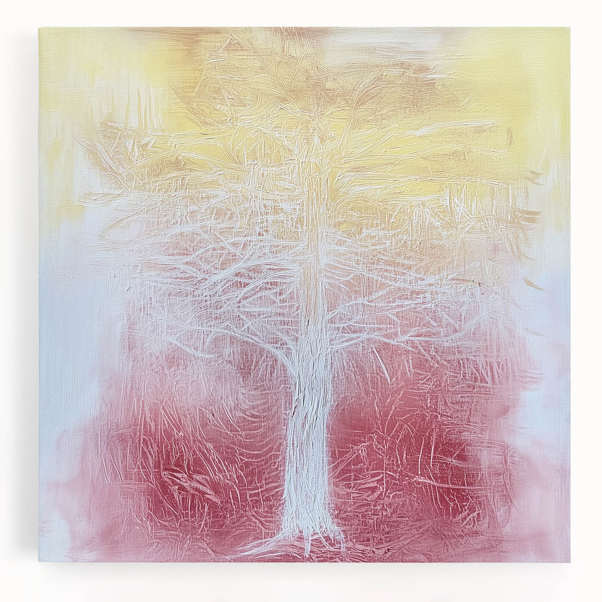 Ethereal Tree Wall Art – Soft Abstract Dining Room Print