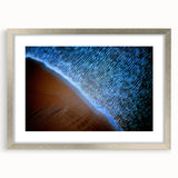 Abstract landscape wall art framed in silver, showcasing vibrant colors and intricate details, perfect for enhancing modern home decor.