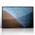 Framed abstract landscape wall art featuring vibrant colors and intricate designs, displayed in a sleek black frame, perfect for modern home decor.