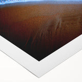 Abstract landscape wall art on rolled canvas, showcasing vibrant colors and fluid shapes, ideal for modern home decor. Packaged securely in a cardboard tube.
