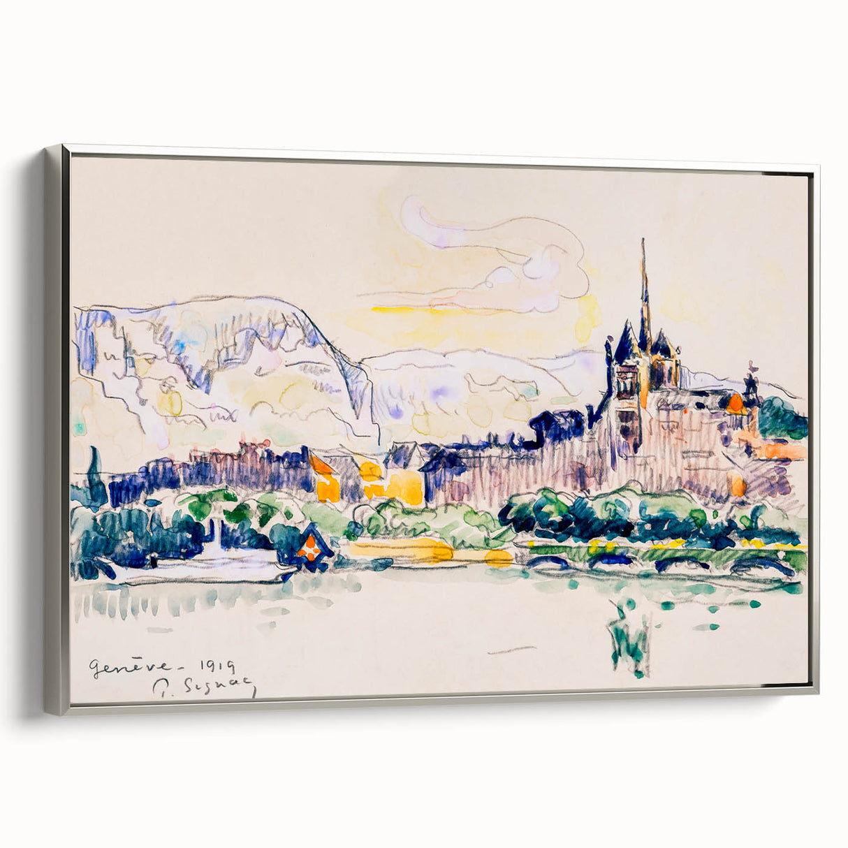 Geneva by Paul Signac: Vibrant Impressionist Cityscape Wall Art Print