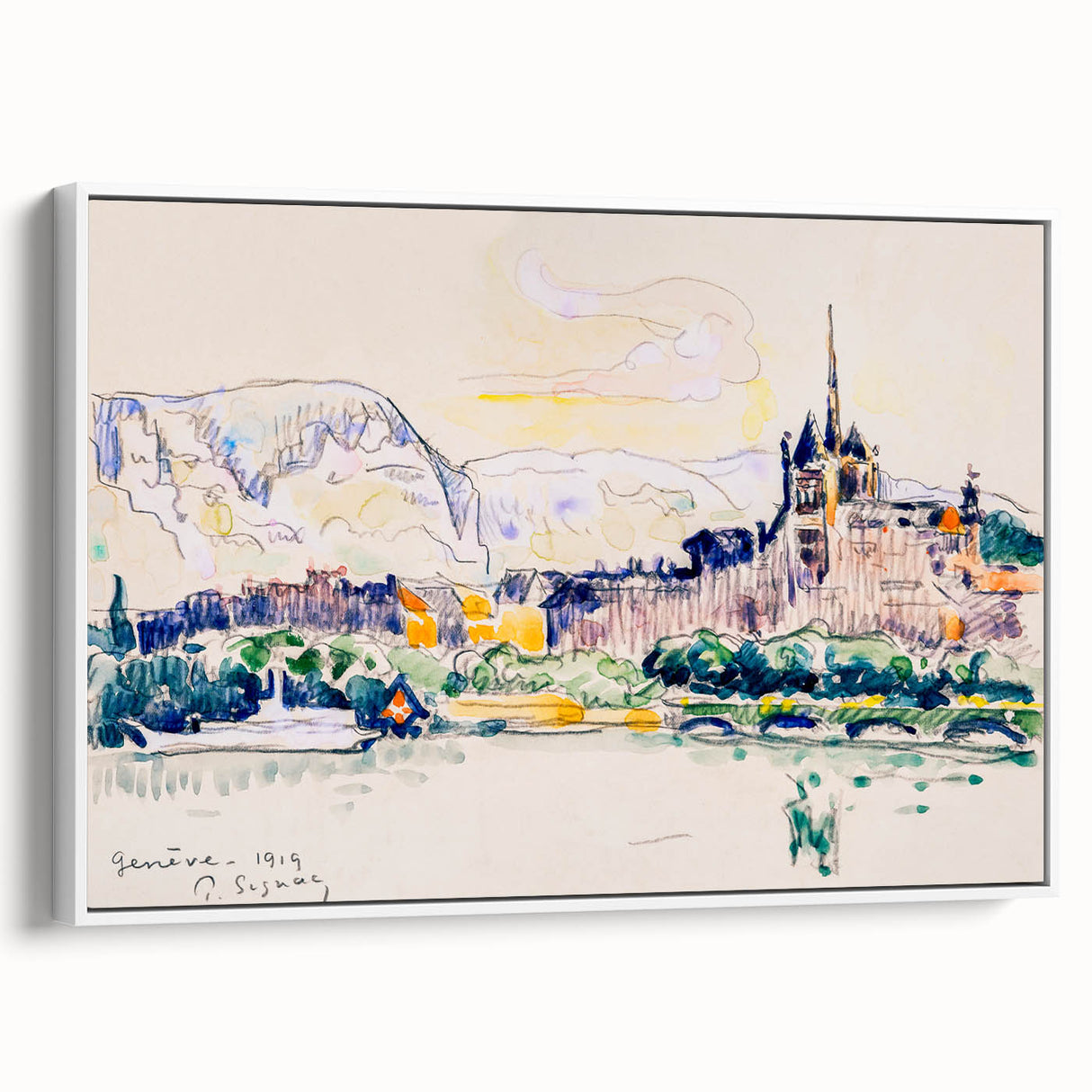 Geneva by Paul Signac: Vibrant Impressionist Cityscape Wall Art Print