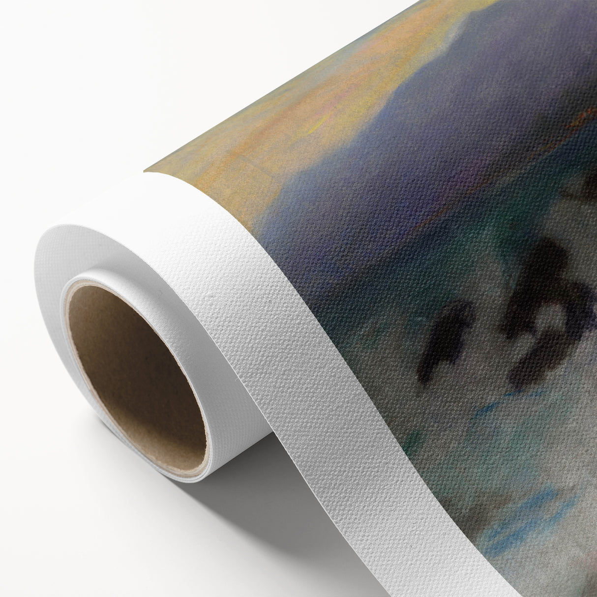 Rocky Seashore with Cypresses - Modern Wall Art of Coastal Landscape