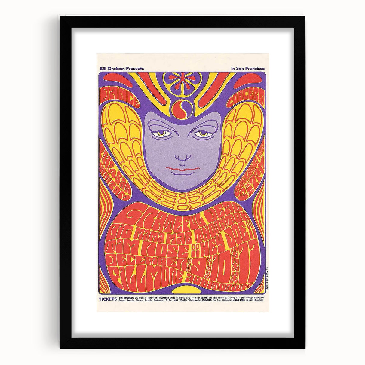 Grateful Dead Retro Wall Art - Vintage 1960s Psychedelic Poster