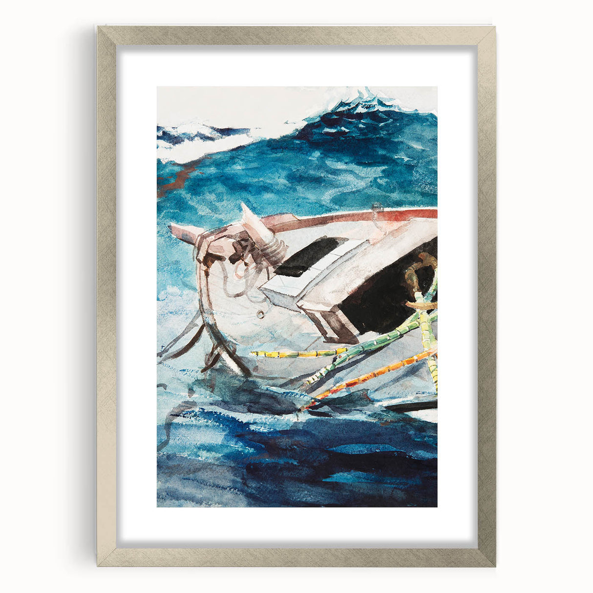 Realism Art Prints - Study of The Gulf Stream by Winslow Homer Canvas Art